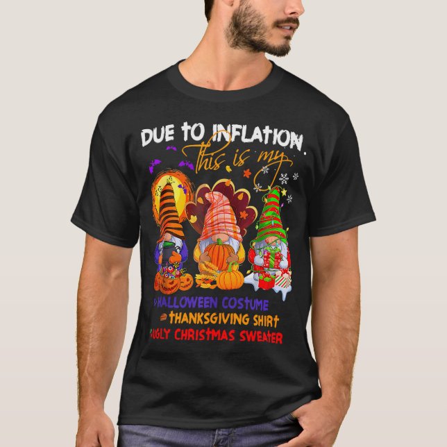 Aufgrund der Inflation Halloween Erntedank Chri T-Shirt (Vorderseite)