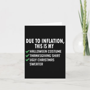 Aufgrund der Inflation Halloween Erntedank Weihnac Karte