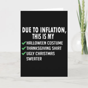 Aufgrund der Inflation Halloween Erntedankfest Wei Karte