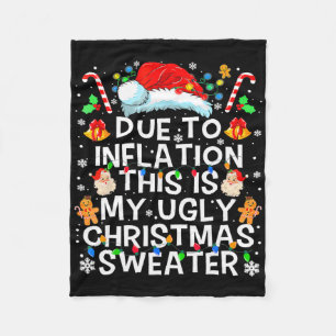 Aufgrund der Inflation hässliche Weihnachtssüßer F Fleecedecke
