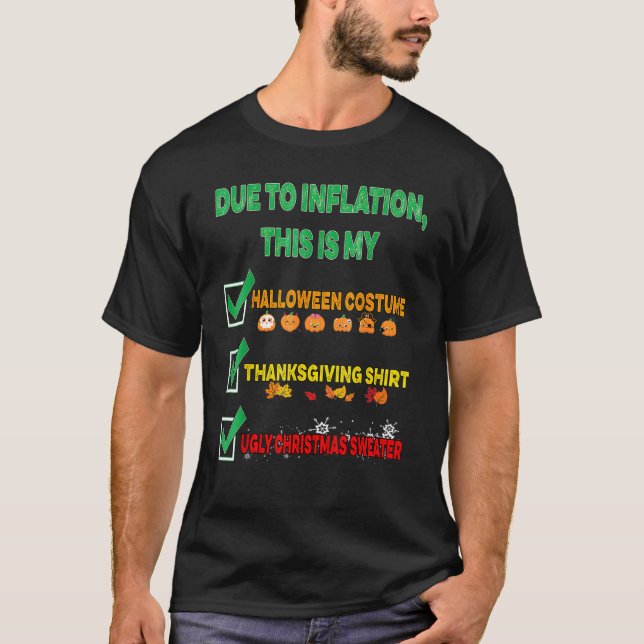 Aufgrund der Inflation ist dies mein Halloween-Ern T-Shirt (Vorderseite)