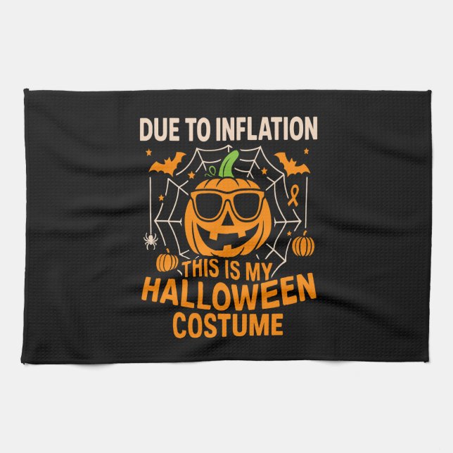 Aufgrund der Inflation ist dies mein Halloween Geschirrtuch (Horizontal)