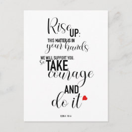 "Aufheben" Anführungskarte lange Version Postkarte