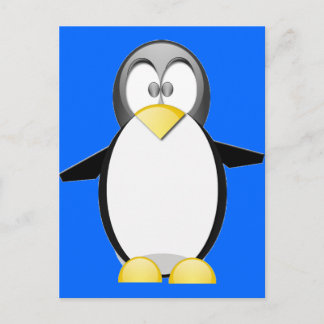 Aufheben eines Penquins Postkarte