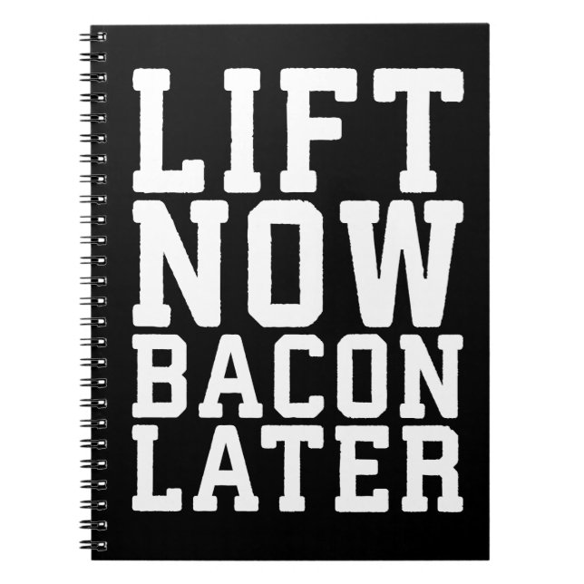 Aufheben jetzt, Bacon später - Funny Workout Notizblock (Vorderseite)