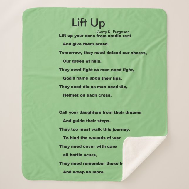 AUFHEBEN SHERPADECKE (Vorderseite)