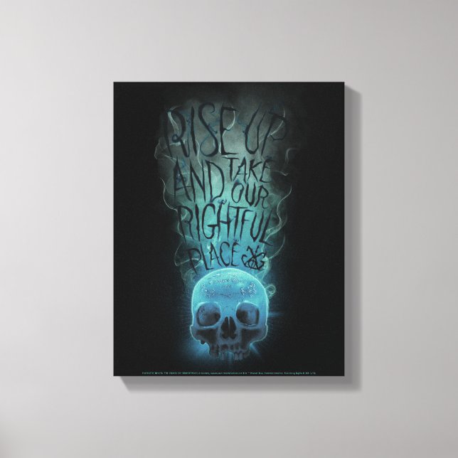 "Aufheben" - Skull & Rauch Graphic Leinwanddruck (Vorderseite)