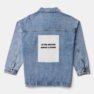 Aufheben, weil Mord falsch ist Jeansjacke