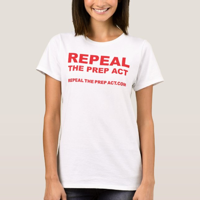 Aufhebung des PREP Act on WOMENS WHITE Tshirt (Vorderseite)