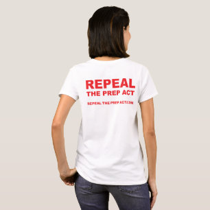 Aufhebung des PRP Act Art Backon WOMENS WHITE Shir T-Shirt
