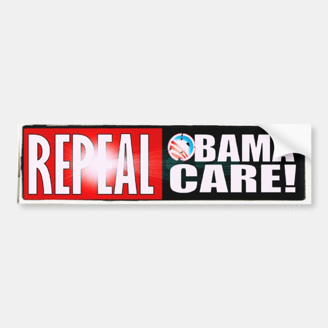 AUFHEBUNGobama-SORGFALT OBAMACARE Autoaufkleber (Vorne)