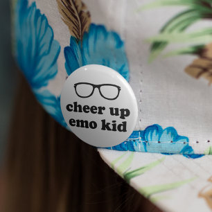 Aufheitern von Emo Kid   Funny Niedlich Hipster Gl Button