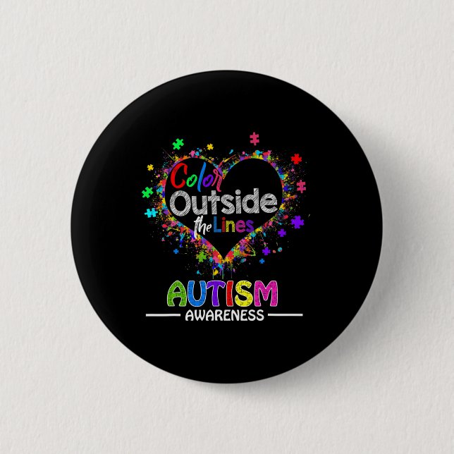 Aufklärung über Autismus April für Frauen Plus Grö Button (Vorderseite)