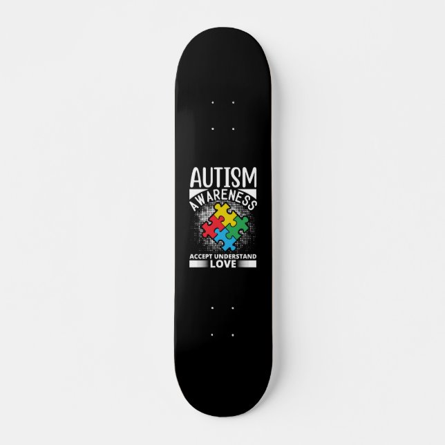 Aufklärung über Autismus Liebe verstehen Skateboard (Vorne)