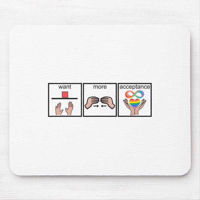 Aufklärung über Autismus Will Akzeptanz Mousepad (Vorne)