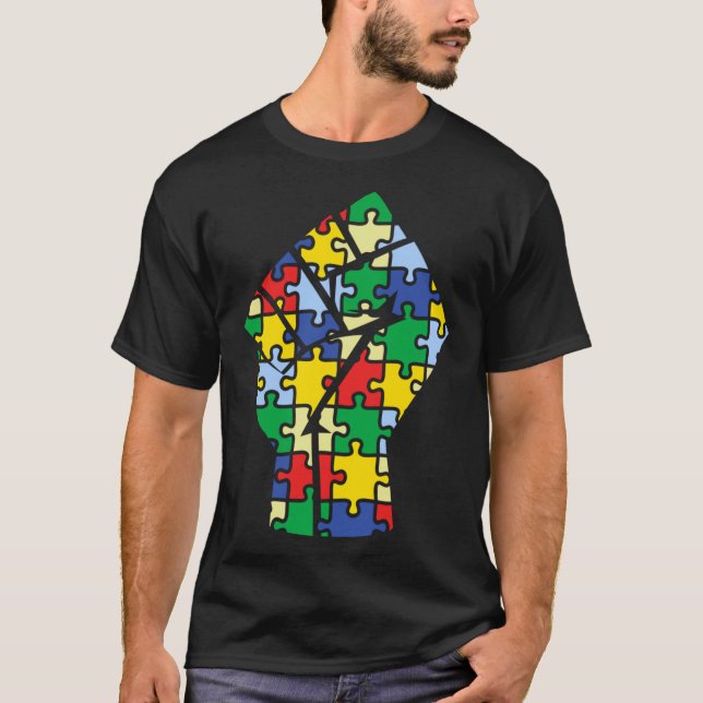 Aufklärung über die "Resist Fist Autism" 2 T-Shirt (Vorderseite)