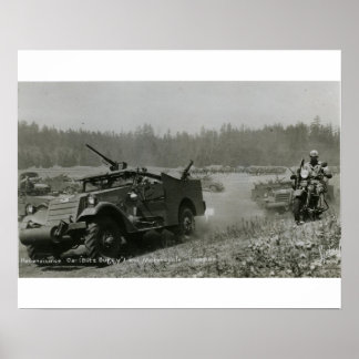 Aufklärungsauto und -motorrad poster