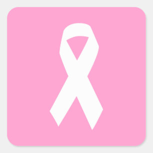 Aufklärungsband auf Rosa Quadratischer Aufkleber