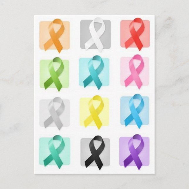 Aufklärungsribbons Postkarte (Vorderseite)