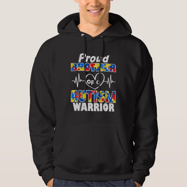 Aufklärungsstolz auf den Bruder eines Autismus-Kri Hoodie (Vorderseite)