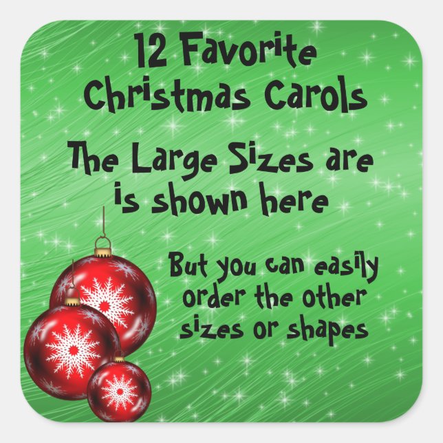 Aufkleber 12 Favoritenkarolen - 2 (Vorderseite)