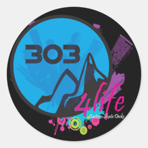 Aufkleber 303 4Life rund