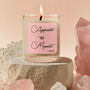 Aufkleber 3-in-rosa Monogramm und positive Bestäti