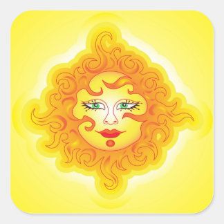 Aufkleber abstrakte Sonne
