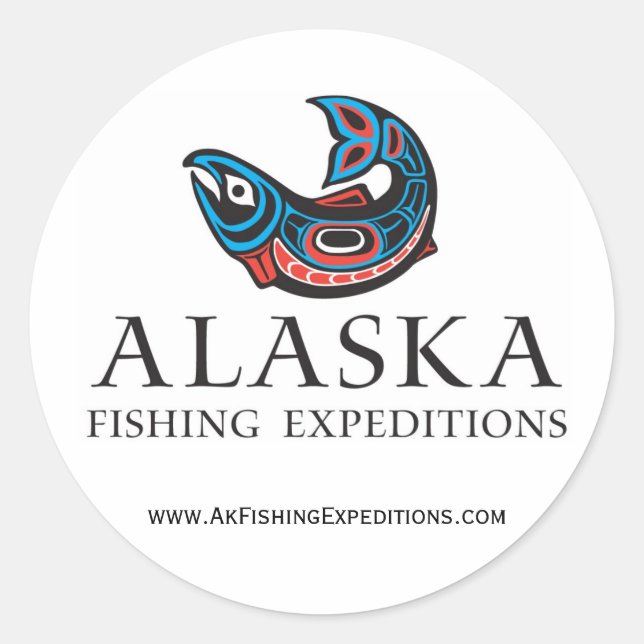 Aufkleber "Alaska Fishing Expedings" (Vorderseite)