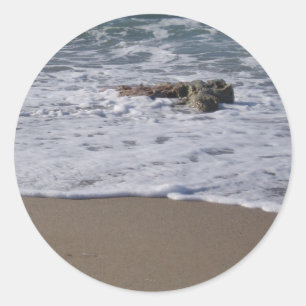 Aufkleber an der Küste