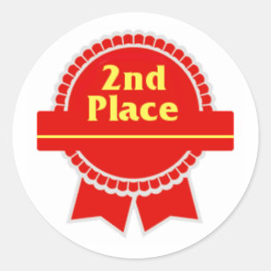 Aufkleber an zweiter Stelle