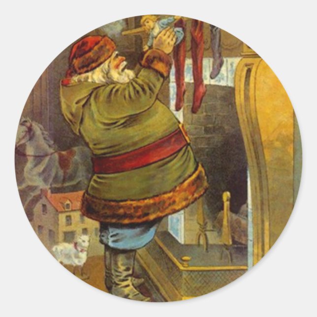 Aufkleber Antik Pine Green Anzug Weihnachten (Vorderseite)