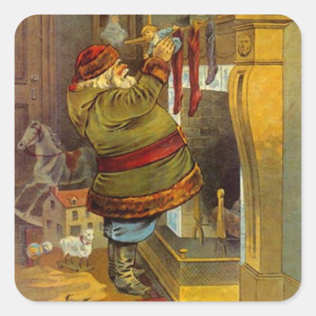 Aufkleber Antik Pine Green Anzug Weihnachten (Vorderseite)