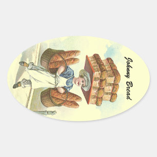 Aufkleber Antike Fun Brot Baker Koch personalisier