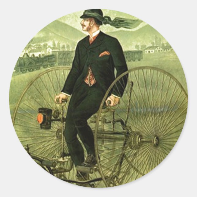 Aufkleber Antique Bicycle Tricycle Werbung Bike (Vorderseite)