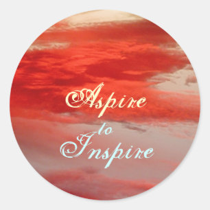 Aufkleber "Aspire to Inspirier"