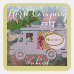 Aufkleber auf dem Camping