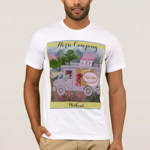 Aufkleber auf dem Camping T-Shirt