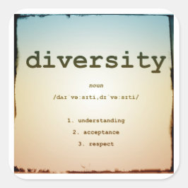 Aufkleber auf dem Diversity, glänzend, groß, 3 Zol