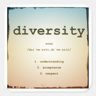 Aufkleber auf dem Diversity, glänzend, groß, 3 Zol