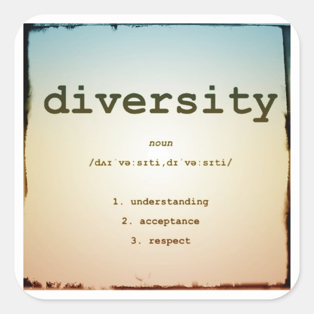 Aufkleber auf dem Diversity, glänzend, groß, 3 Zol (Vorderseite)