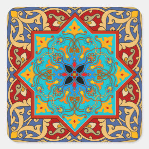 Aufkleber auf dem marokkanischen Tile Square