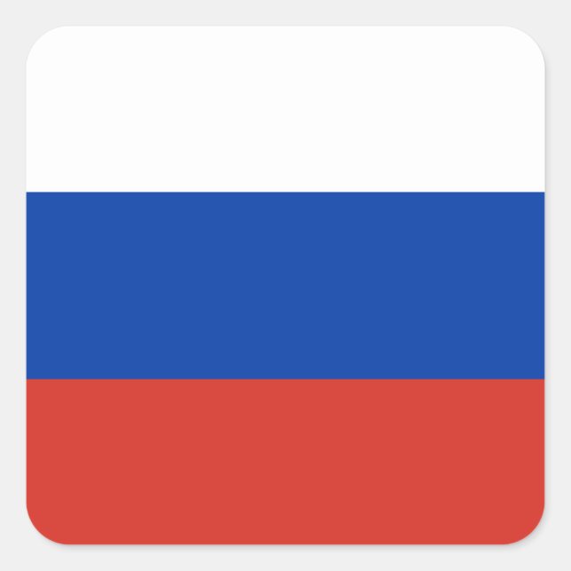 Aufkleber auf dem russischen Flaggenplatz (Vorderseite)