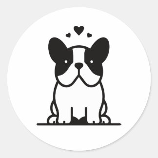 Aufkleber auf den Bulldogbildern