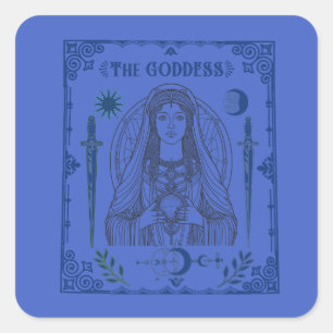 Aufkleber, Aufkleber, Aufkleber, Tarot, Quadratischer Aufkleber