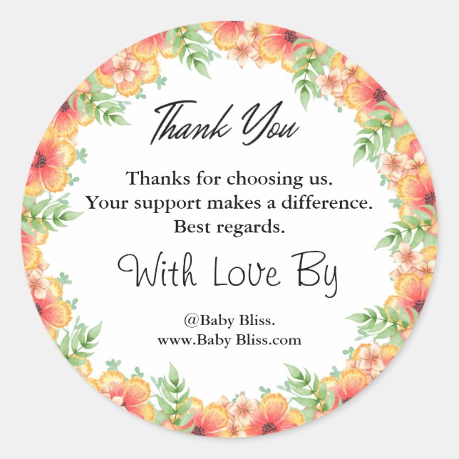 Aufkleber, Aufkleber für Unternehmen (Vorderseite)