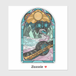 Aufkleber aus festgestelltem Glas