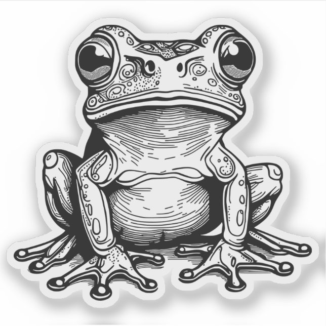 Aufkleber aus Frosch (Vorderseite)