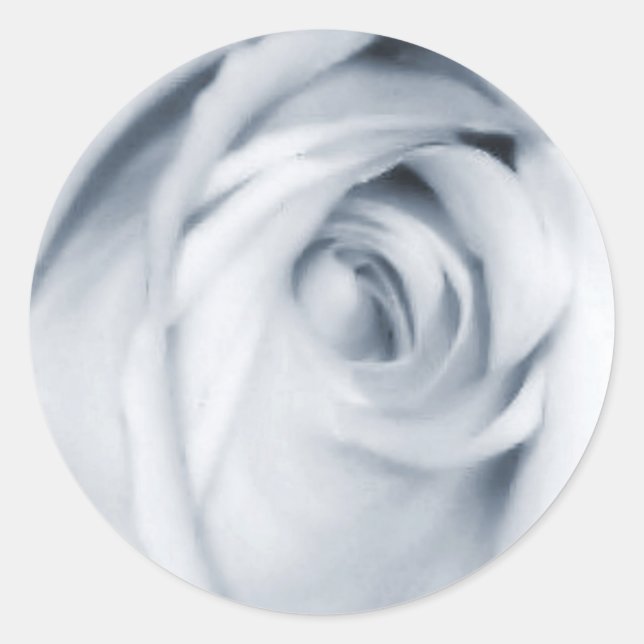 Aufkleber aus gedämpfter blauer Rose (Vorderseite)