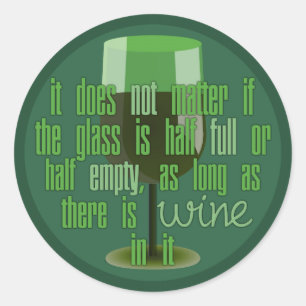 Aufkleber aus Weinglas